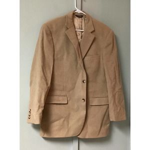 Botany 500 Sports Jacket Blazer Size 42R Tan Beige Two Button Camel Hair Mens